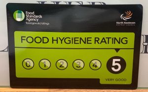 5* food hygiene rating, food standards agency, Magpies Cakery, local cake maker for Lincoln & Newark