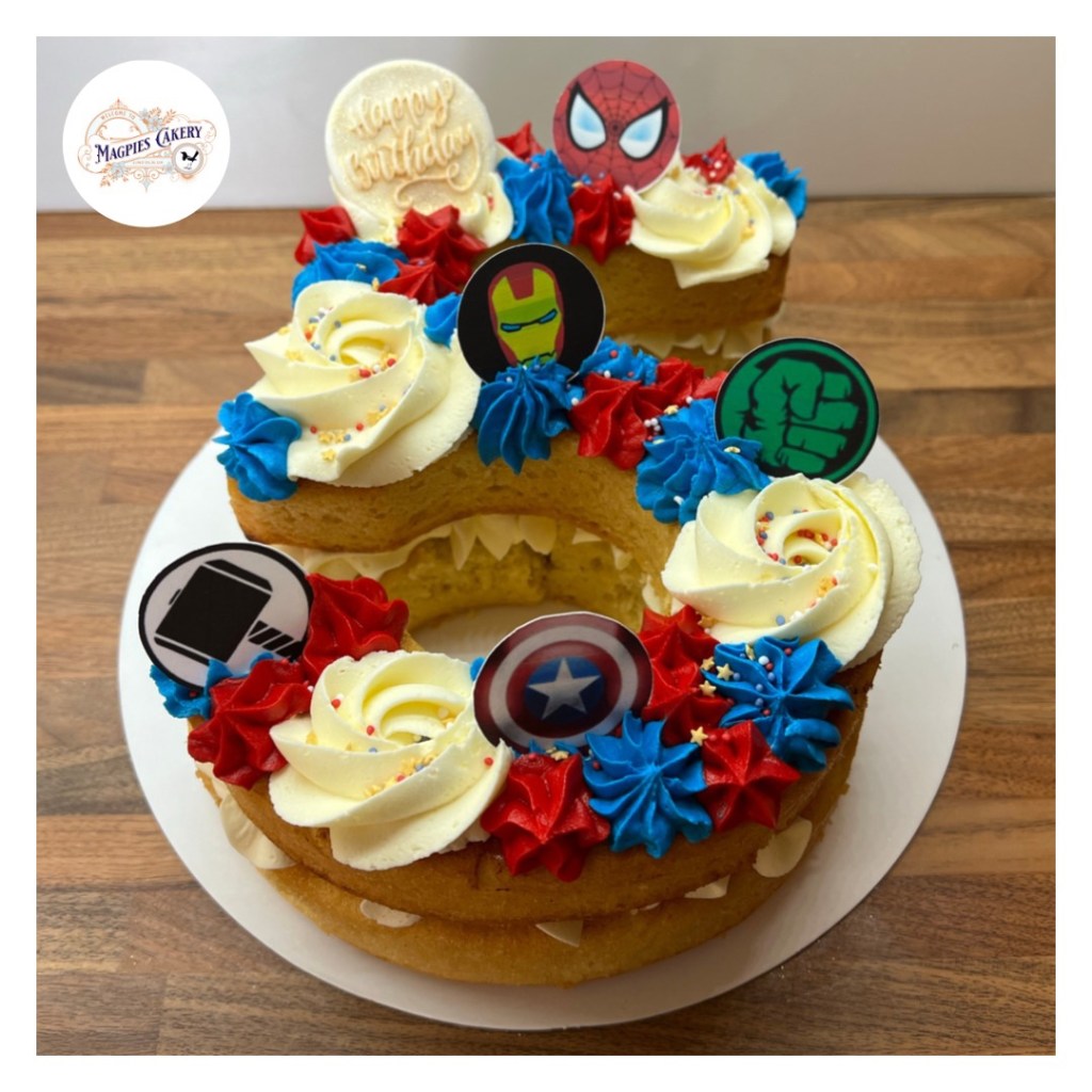 5th birthday number cake, Magpies Cakery, cake maker & decorator, Lincoln & Newark