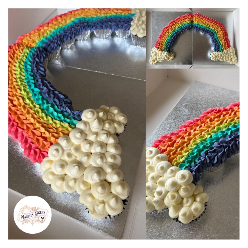 Rainbow cupcakes birthday cake, Magpies Cakery, cake maker & decorator, Lincoln & Newark
