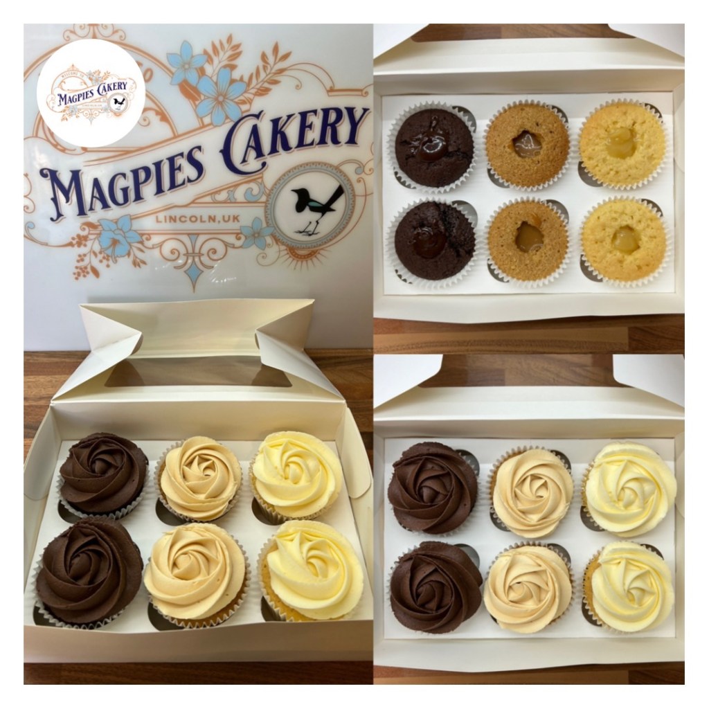 Wedding flavour sample cupcakes, Magpies Cakery, cake maker & decorator, Lincoln & Newark