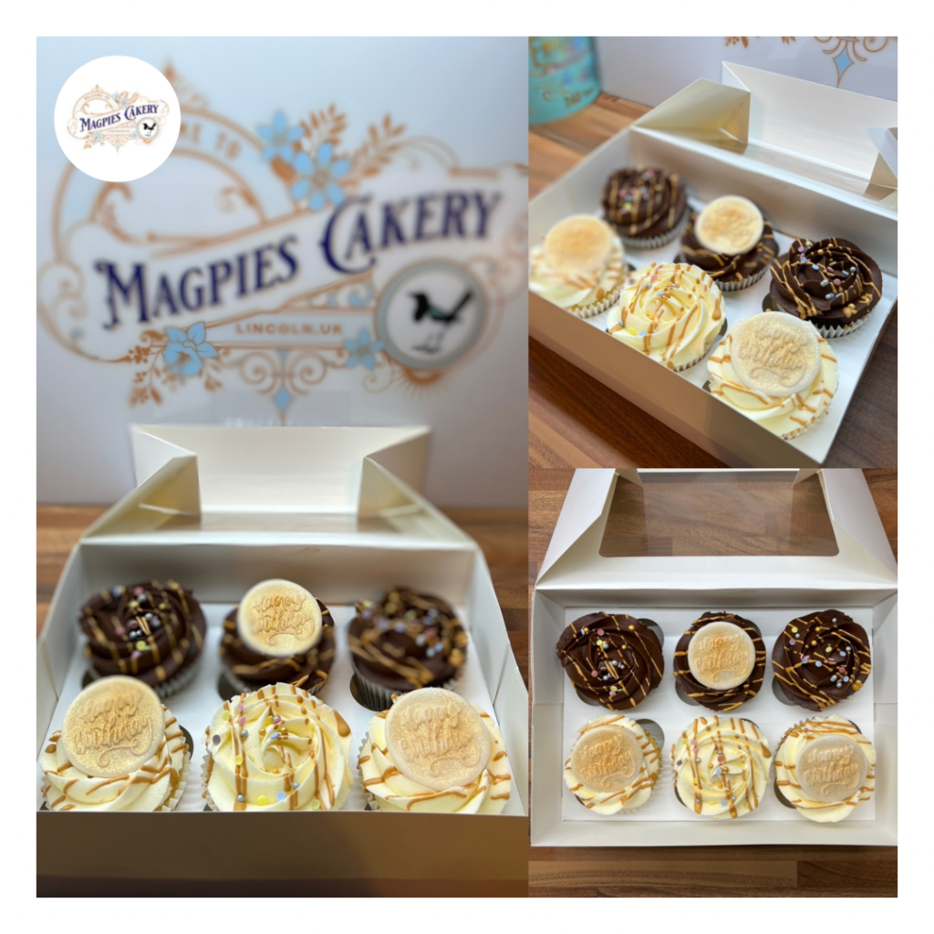 Chocolate & vanilla birthday cupcakes, Magpies Cakery, cake maker & decorator, Lincoln & Newark