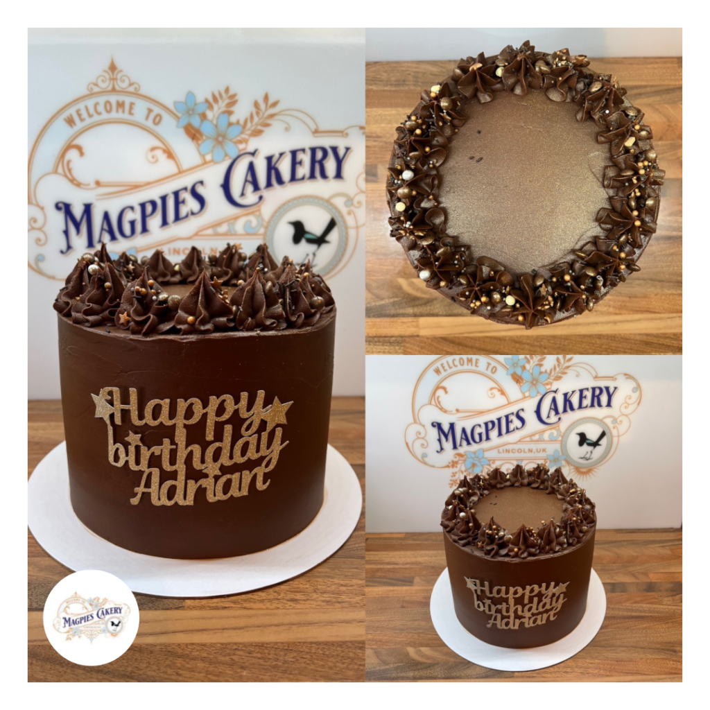 Chocolate & peanut butter birthday cake, cake maker & decorator, Lincoln & Newark