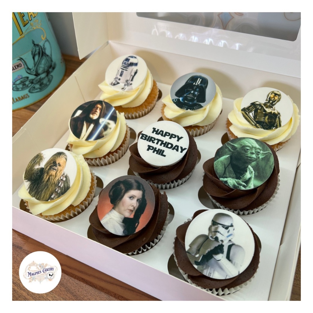Star Wars inspired birthday cupcakes, Magpies Cakery, cake maker & decorator, Lincoln & Newark