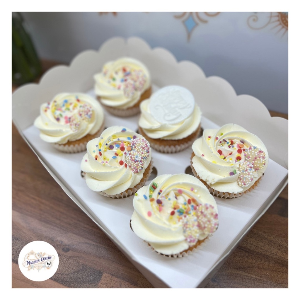 Rainbow sprinkles birthday cupcakes, Magpies Cakery, cake maker & decorator, Lincoln & Newark