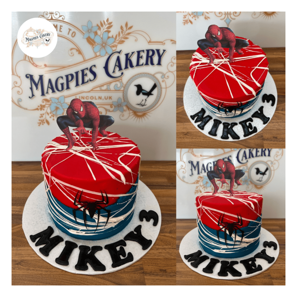 Spiderman inspired birthday cake, Magpies Cakery, cake maker & decorator, Lincoln & Newark
