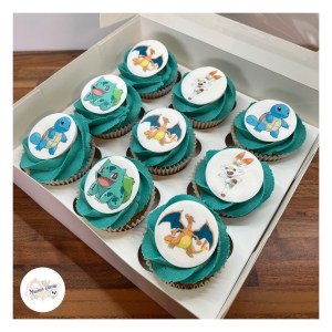 Pokemon inspired cupcakes, Magpies Cakery, local cake maker & decorator for Lincoln & Newark