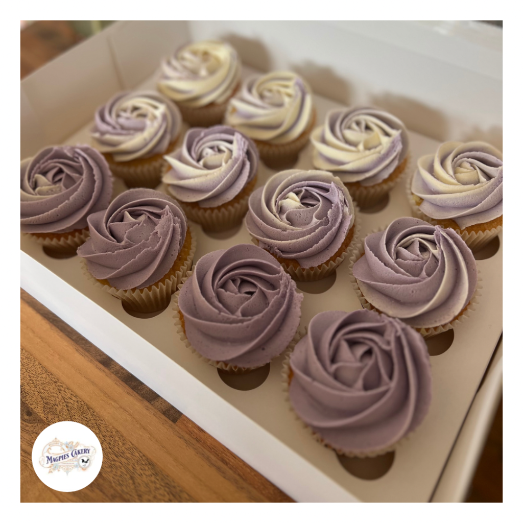 Purple ombre cupcakes, Magpies Cakery, cake maker & decorator, Lincoln & Newark