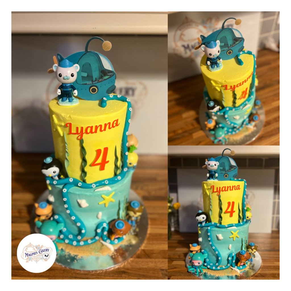 Octanauts inspired birthday cake. Magpies Cakery, cake maker & decorator, Lincoln & Newark UK