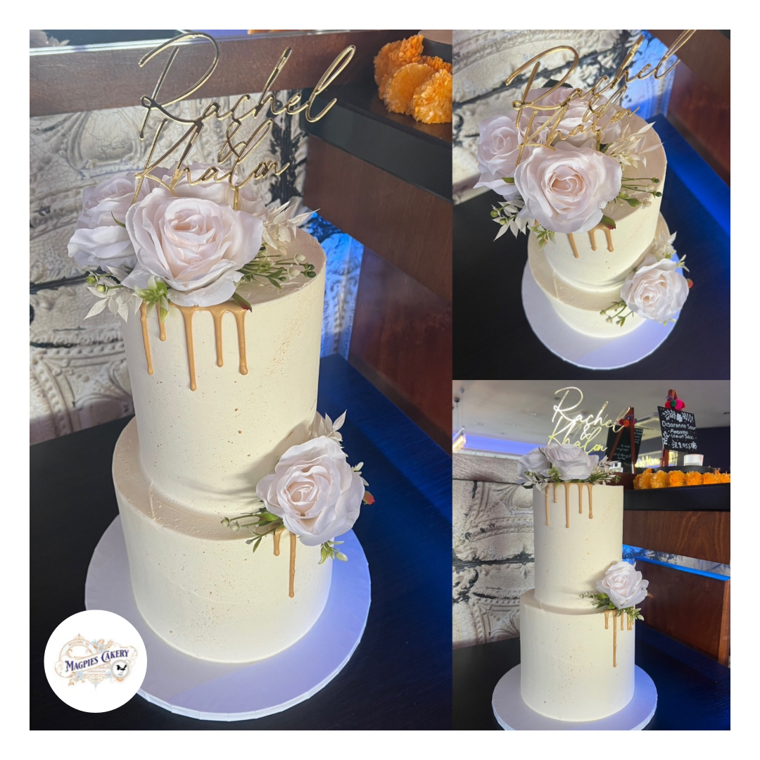 Wedding drip cake, cake maker & decorator, Lincoln & Newar