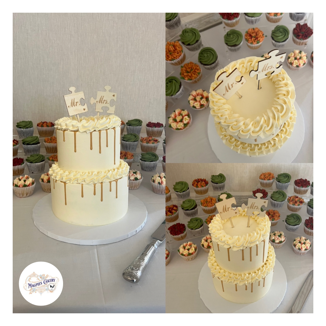 Wedding drip cake, cake maker & decorator, Lincoln & Newar